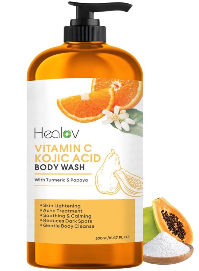 Healov Kojic Acid Soap for Hyperpigmentation – Kojic Papaya Skin Brightening Body Wash – Turmeric Soap for Dark Spots, Acne Scars & Blemishes – Brightening Face Cleanser Skincare for Radiant, Even Skin Tone - Image 1